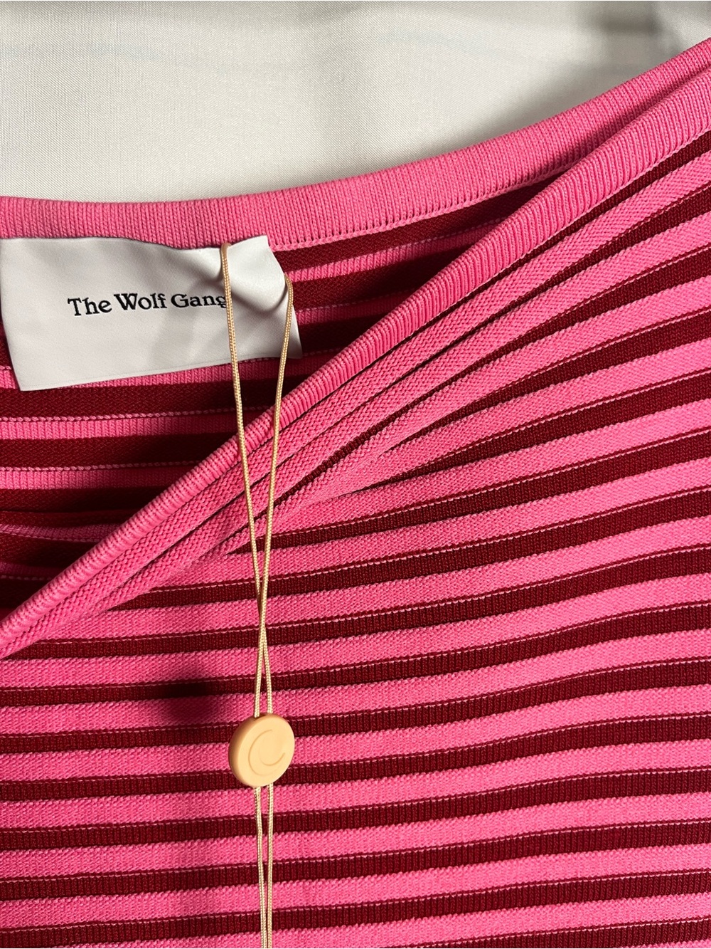The wolf gang NWT sunmor knit striped tube maxi dress color candy sz m - Picture 5 of 8